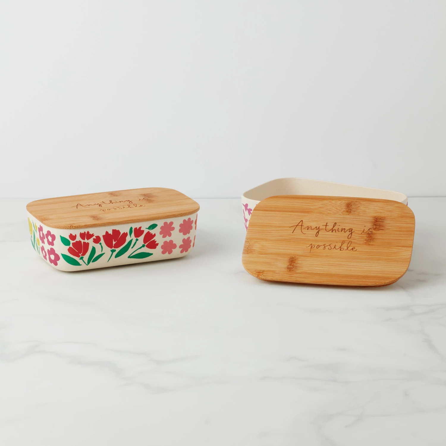 Kate Spade Floral Fields Container, S/2 3 Kate Spade Floral Fields Container, S/2