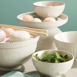 Lenox French Perle Luna 8-Piece Nesting Dinnerware Set -lenox Store Online 894103 w15