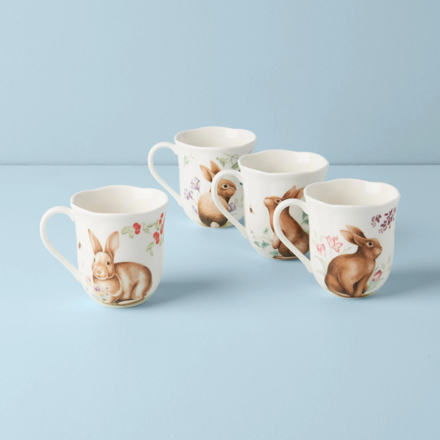 Lenox Butterfly Meadow Bunny 4pc Mugs 4 Lenox Butterfly Meadow Bunny 4pc Mugs - Image 2