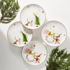 Lenox Merry Grinchmas Assorted Accent Plates, Set of 4 -lenox Store Online 894166 LHOL 22 FEA 1