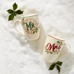 Lenox Holiday Mr. & Mrs. Mug Set -lenox Store Online 894181 LHOL 22 FEA 1