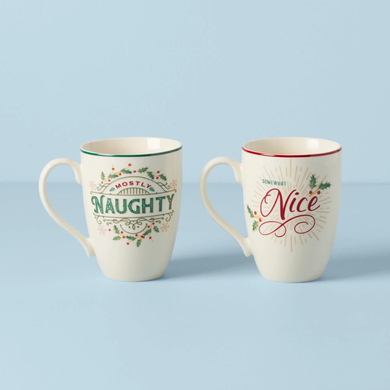 Lenox Holiday Naughty & Nice Mug Set 4 Lenox Holiday Naughty & Nice Mug Set - Image 2