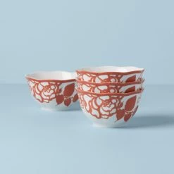 Lenox Butterfly Meadow Cottage 4-Piece Rice Bowls -lenox Store Online 894282 W10 eec76423 dc52 4a55 97db 8c1bd24798dd