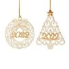 Lenox 2022 Pierced Wreath & Tree Ornaments, S/2 -lenox Store Online 894401 LHOL 22