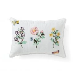 Lenox Butterfly Meadow Floral Study Pillow 14x20