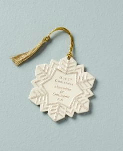 Lenox Personalized Our 1st Christmas Snowflake Ornament